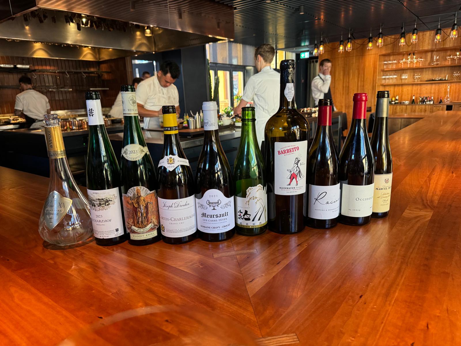 Vinkvälls event på Frantzén — alla viner på rad